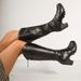 2025 Autumn New Women's Large Size V-Cut Chunky Riding Pointed Toe High Heel Long Boots_vogvips.com