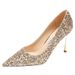 Women's Shoes Wedding Dress Two-Wear Bridal Crystal Dress Annual Sequin High Heels Engagement Shoes Women's Stiletto Heels_vogvips.com