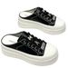 2026 New Thick-Soled White Shoes For Women, Genuine Leather Closed-Toe Mules, Height-Increasing, Casual, Versatile,_vogvips.com
