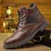 Men's Shoes Wind Martin Boots Men's Retro Casual Tooling Short Boots High Top Shoes_vogvips.com