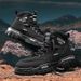 Men's Autumn Simple Fashion Letter Print Martin Breathable Casual Comfortable Lace-up High-top Boots_vogvips.com