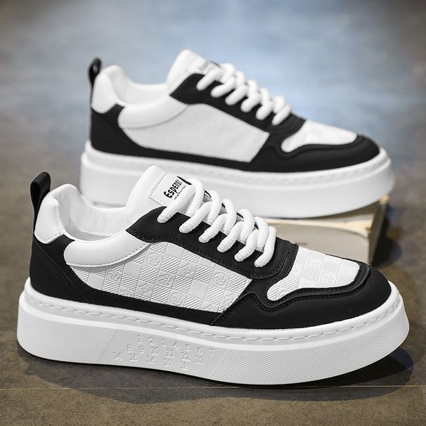 Men's Fashion Sneakers With PU Upper, Rubber Sole, Cushioned Platform For Comfort And Style - Breathable, Lightweight Casual Shoes Everyday Wear_vogvips.com