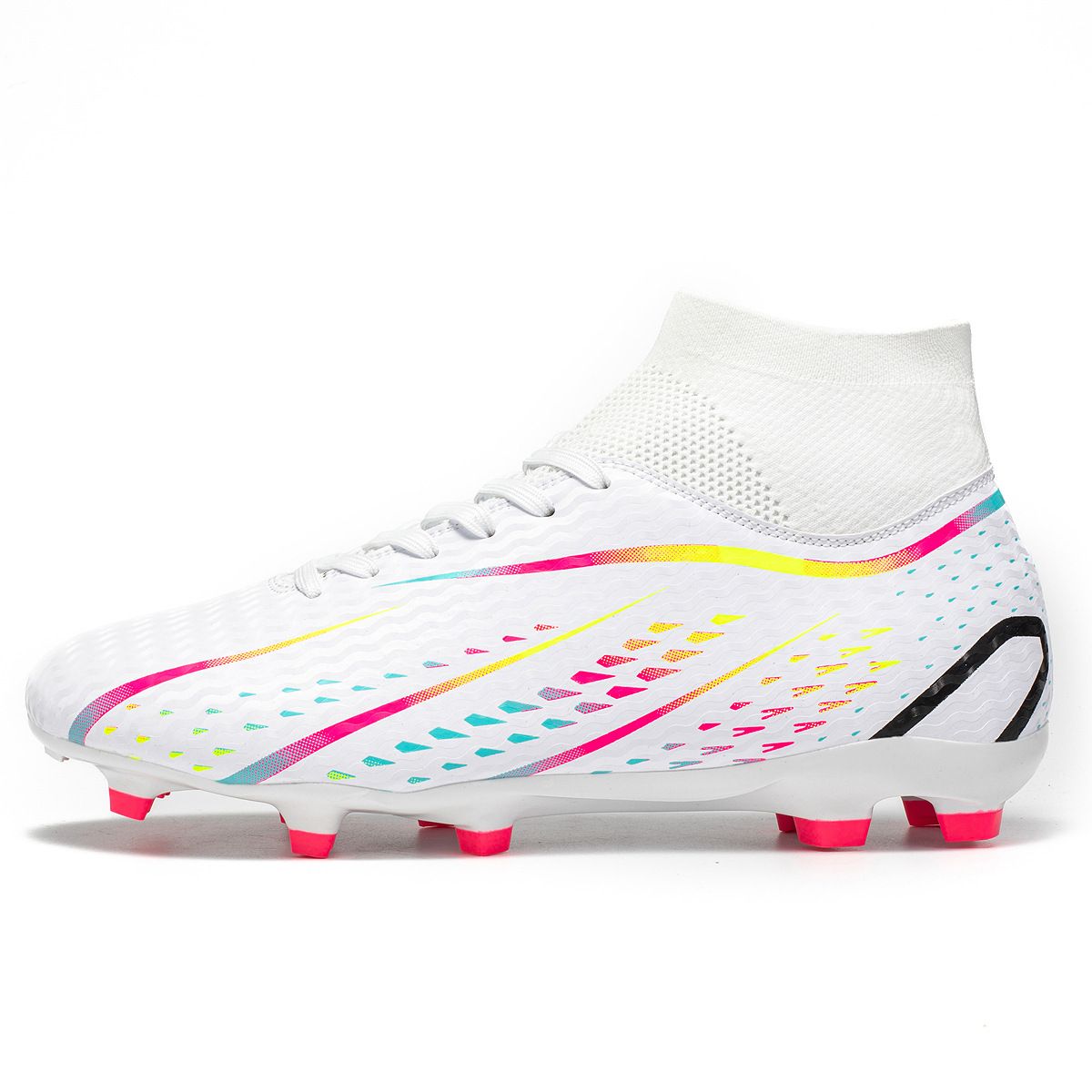 New High Top Shoes With Long Broken Nails For Men Women's Football Competition Training Sports Shoes, Anti Slip And_vogvips.com