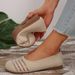 New Plus Size Women's Flying Woven Single Shoes For Women 2025 New Mesh Breathable Round Toe Flat Bottom One Foot Lazy_vogvips.com