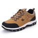 Men's Shoes Autumn Color Matching Front Lace Up Universal Men's Yellow Low Top Round Toe Casual Flat Heeled Men's Shoes Hiking Shoes_vogvips.com