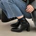 High Slim For Women, Fairy Style 2025 New Soft Leather Chunky Heel Cigarette Boots, Internet Celebrity Fashion_vogvips.com