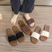 French Haute Couture Flat Bottomed Flip Flops Women To Wear In Summer. Instagram Sandals For Beach Women's Shoes_vogvips.com