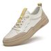 Men's Casual Shoes Lace-up Contrasting Casual Shoes First Layer Men's Board Shoes_vogvips.com