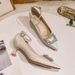 Red Wedding Shoes One Strap Pointed Toe High Heels Stiletto 2025 New French Style Mid-Heel Single Shoes White Bridesmaid Shoes_vogvips.com