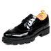 Suitable For All Seasons Trendy High-top Shiny British Style Thick-soled Leather Mirror Brogue Shoes Men's Ankle Boots 2019_vogvips.com