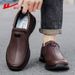 Huili Men's Casual Leather Shoes, 2026 Spring New Trendy Retro Sports Slip-on Shoes, Old Beijing Style Shoes_vogvips.com