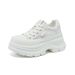 Women's Thick-Soled White Sneakers Petite Women, Summer 2026, Casual Fashion British Style Versatile Dad Shoes For Women_vogvips.com