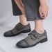 New Summer Leather Shoes Hollow Out Refreshing British Style Men's Business Casual Breathable Pointed Toe Hole Sandals_vogvips.com