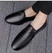 Men's Round Head Leather Casual Men's Casual Single Shoes Front Lace-up Loafers Casual Leather Shoes Men's Shoes_vogvips.com