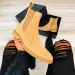 Chelsea Boots Men Handmade Business Black Red Slip On Flock Pu Cowboy Boots Sapato Masculino Men Boots_vogvips.com