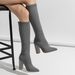 Women's Shoes New Style, Pointed Toe, Slim Fit, Stretchy Boots For Women, Sizes 35 42, High Heeled Knitted Long Boots._vogvips.com