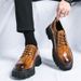 2024 Spring And Autumn Plus Size Low-top Large New Men's Thick-soled Height-increasing Nightclub Trendy Leather Shoes_vogvips.com