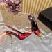2025 Spring/Summer New Genuine Sexy Mature Style Square Toe High Heels Green Sapphire Black Patent Leather Backless_vogvips.com