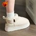 Women's Thick Soled Snow Boots, 2025 New Arrival, Fleece Lined, Thickened Short Cuff Fur Short Cuff Cotton Boots, Bread Loaf Shoes, Heel Enhancer_vogvips.com