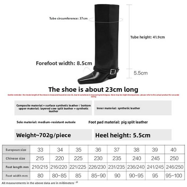 Cameido In The Winter Of 2025, Belt Buckle High Trouser Boots, Chunky Long Boots, Women's Knee-Length Pointed Mid-Heel Riding Boots_vogvips.com