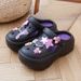Women's Summer Beach Clogs With Adorable Cartoon Accents, Breathable Hollow Out Design, Lightweight And Comfortable For Casual Wear_vogvips.com