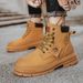 European Warm Series 2025 Spring New Casual Martin For Men Durable Wear-Resistant High-Top Work Fashion Men's Yellow Boots_vogvips.com