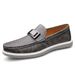 2389 Men's Loafers, Fashionable Leather Spring Low Cut Boots, Foot Stomping, Flat Bottomed Casual Shoes, Metal_vogvips.com