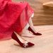 Women's Shoes Elegant Pointed Toe High Heel Pumps - Soft Leather Red Wedding Party Shoes For Bride & Bridesmaid, Comfortable Stiletto Dress Shoes_vogvips.com