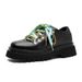 Colorful Lace Casual Men's Derby Shoes, Low Cut Workwear Shoes, Thick Soled Height Increasing British Style Men's Shoes_vogvips.com