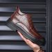 European Warm Series Martin Autumn British Style High Top Ankle Casual Work Thick Sole Leather Men's Fleece Lined Cotton Boots_vogvips.com
