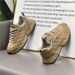 Korean-Style Popular Men's Shoes, 2025 Winter New Model, Plaid Stitching Design, Black Sneakers, Comfortable Dad Shoes_vogvips.com