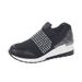 2024 Spring Korean Style Wedge Rhinestone Slip-On Casual For Women Plus Size Round Toe Thick Sole Dad Shoes_vogvips.com