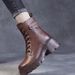 2025 Martin For Women High Heels Versatile Thick Sole Spring And Autumn Thin Breathable Lightweight Short Boots Cowhide_vogvips.com