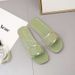 Versatile Non-slip Square Buckle For Women, Summer Outdoor Wear, Fashionable Trendy, Transparent, European American_vogvips.com