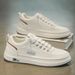 Spring New Breathable White Men's Versatile Anti Slip One Foot Sports And Leisure Board Trendy Shoes_vogvips.com