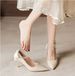Red Wedding Shoes Bride Shoes Chinese Style Xiuhe Dress Wedding Dress Two Wear New Beautiful Flowers Fine Heel Heels Not Tired Feet_vogvips.com