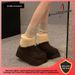 Brown Snow For Women 2025 French Style New Thick-Soled Retro Winter Fleece-Lined Warm Cotton Boots Shoes Ins_vogvips.com