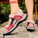 New Summer Leather Women's Fashion Design Breathable Casual Shoes Women Outdoor Beach Flat Sandals Big Size 42_vogvips.com