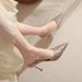31-44 Size Sequin High Heel Open Back Stiletto Sandals For Women New Summer Pointed Toe Strap Single Shoes_vogvips.com