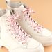 White shoes laces lazy versatile sports casual flat shoes boys and girls children's canvas shoes rope print leopard laces_vogvips.com