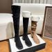 Women's Over-The-Knee Boots New High, Long, Heavy-Soled Lamb Fleece Boots With Chunky Heels_vogvips.com