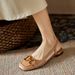 French-style Low-heeled Retro Closed-toe Women, 2026 Summer New Model, Backless With Horsebit Buckle, Suede Strap_vogvips.com