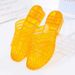 Women's Summer Crystal Plastic Transparent Wedge , Jelly-colored, Medium Heel, Thick-soled, Large Size, Non-slip Outdoor For Women_vogvips.com