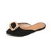 Summer Style Women's Pointed Toe Slippers Metal Design Lightweight Outdoor Wear Suitable Plus Size_vogvips.com