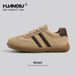 Universal Suede Leather Training For Women 2026 New Spring And Autumn Retro Versatile Soft Sole Casual Shoes Flat_vogvips.com