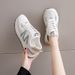 Shit Stepping Sneakers For Women New Style Mesh Casual Daddy White Shoes Thick Soles Show Feet Little Forrest Gump Shoes_vogvips.com