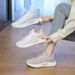 Women's Shoes Spring Flyknit Sneakers Lightweight Breathable White Casual Gradient Running Shoes_vogvips.com