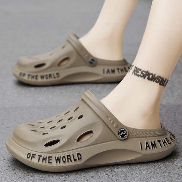 Men's Soft Soled Garden Shoes Trend All-match Slippers Men's Overhead Sandals Breathable Beach Shoes_vogvips.com