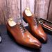 Men's Hand-Painted Leather Shoes – Pointed Toe Dress Shoes (Business Casual & Premium Calfskin)_vogvips.com