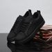Men's Black German Trainer Shoes Low Top Fashionable Versatile Sports Sneakers for Autumn Wear Resistant Odor Resistant Work And Casual Shoes_vogvips.com